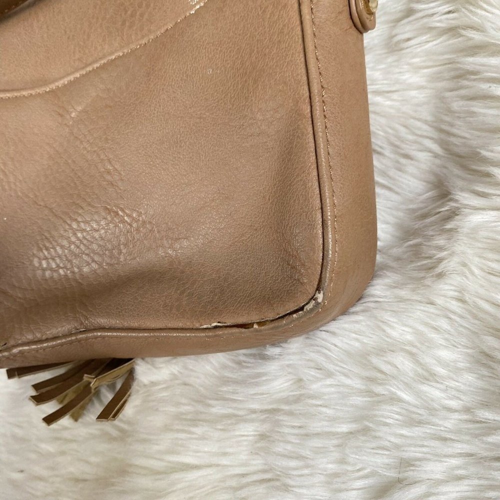 Big Buddha Crossbody Purse Mini Saddle Bag Faux Leather Tassel Beige Cute Boho - Picture 8 of 12
